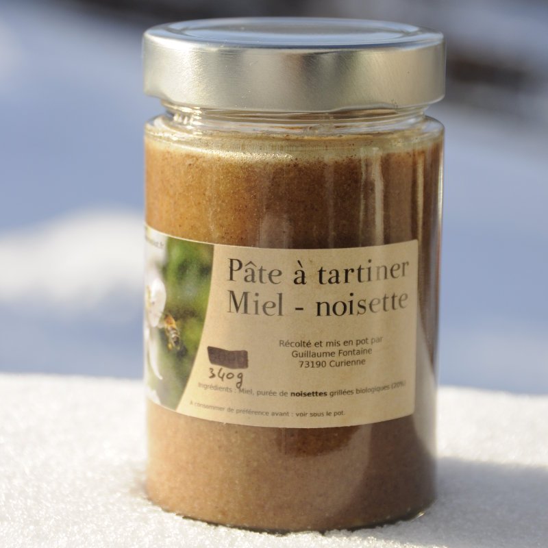 Miel à la Noisette grillée délicieux mélange naturel - pate à tartiner